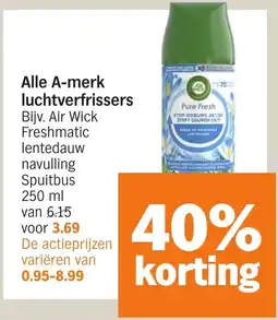 Albert Heijn Alle A merk luchtverfrissers aanbieding