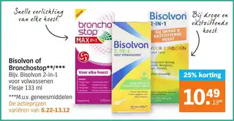 Albert Heijn Bisolvon of Bronchostop aanbieding