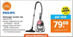 Albert Heijn PHILIPS Stofzuiger zonder zak aanbieding