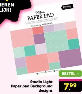 Boekenvoordeel Studio Light Paper pad Background designs aanbieding