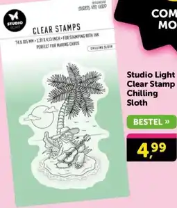 Boekenvoordeel Studio Light Clear Stamp Chilling Sloth aanbieding