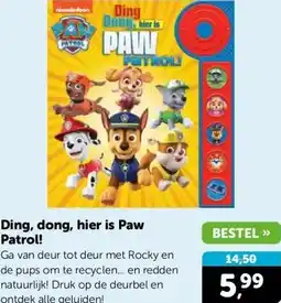 Boekenvoordeel Ding, dong, hier is Paw Patrol! aanbieding