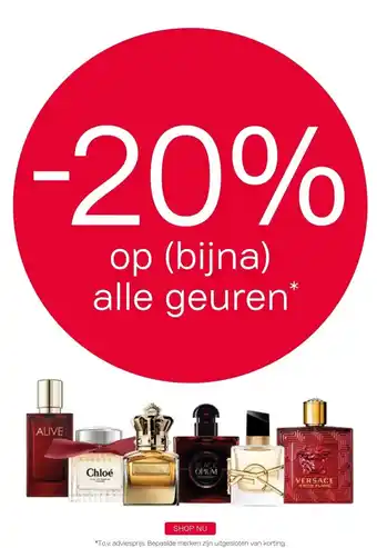 Pour Vous -20% op (bijna) alle geuren* aanbieding