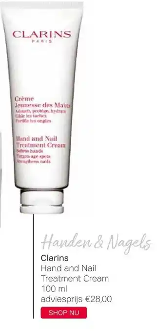 Pour Vous Handen & Nagels Clarins Hand and Nail Treatment Cream 100 ml aanbieding