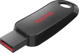 Bol.com SanDisk Cruzer Snap SDCZ62-128G-G35 USB-stick 128 GB USB 2.0 Zwart aanbieding