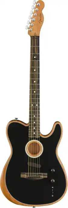 Bax-Music Fender American Acoustasonic Telecaster Black met gigbag aanbieding