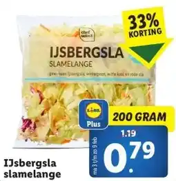 Lidl IJsbergsla slamelange aanbieding