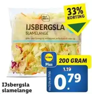 Lidl IJsbergsla slamelange aanbieding