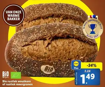 Lidl Bio rustiek woutkorn of rustiek meergranen aanbieding