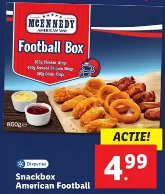 Lidl Snackbox American Football aanbieding