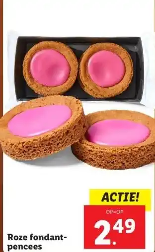 Lidl Roze fondant- pencees aanbieding