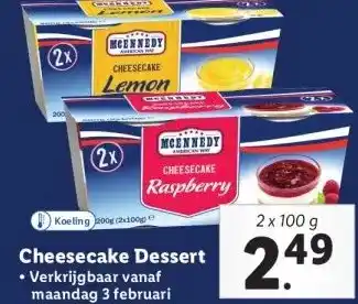 Lidl Cheesecake Dessert aanbieding