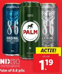 Lidl Palm of 8.6 pils aanbieding