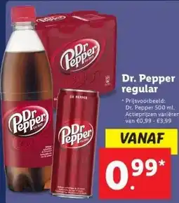 Lidl Dr. Pepper regular aanbieding