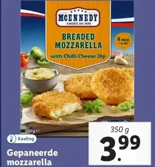 Lidl Gepaneerde mozzarella aanbieding