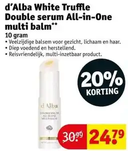 Kruidvat d'Alba White Truffle Double serum All-in-One multi balm** aanbieding