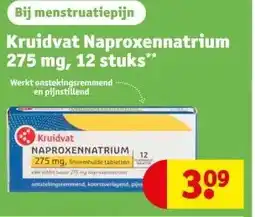 Kruidvat Kruidvat Naproxennatrium 275 mg, 12 stuks** aanbieding