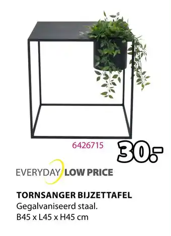 Jysk Tornsanger bijzettafel 45x45x45 cm aanbieding