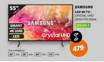 Expert SAMSUNG LED 4K TV CRYSTAL UHD 55DU7170 (2024) aanbieding