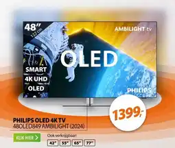 Expert PHILIPS OLED 4K TV 480LED849 AMBILIGHT (2024) aanbieding