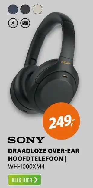 Expert SONY DRAADLOZE OVER-EAR HOOFDTELEFOON | WH-1000XM4 aanbieding