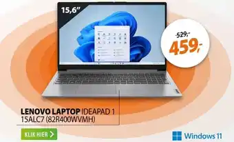 Expert LENOVO LAPTOP IDEAPAD 1 15ALC7 (82R400WVMH) aanbieding