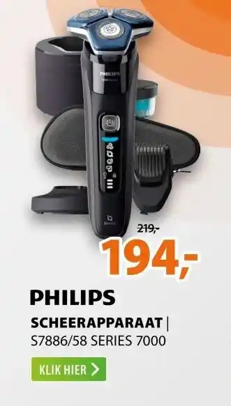 Expert PHILIPS SCHEERAPPARAAT S7886/58 SERIES 7000 aanbieding