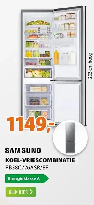 Expert SAMSUNG KOEL-VRIESCOMBINATIE | RB38C776ASR/EF aanbieding