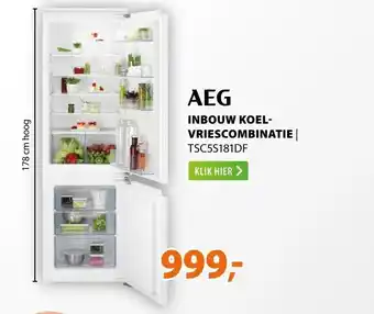 Expert AEG INBOUW KOEL- VRIESCOMBINATIE TSC5S181DF aanbieding