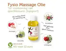 De Rode Pilaren Fysio Massage Olie aanbieding