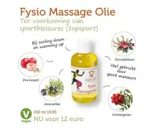 De Rode Pilaren Fysio Massage Olie aanbieding