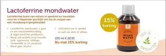 De Rode Pilaren Lactoferrine mondwater aanbieding