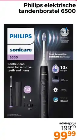 Trekpleister Philips elektrische tandenborstel 6500 aanbieding