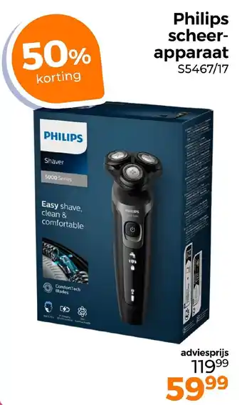 Trekpleister Philips scheer apparaat S5467/17 aanbieding