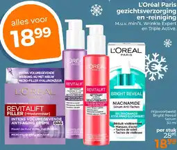 Trekpleister L'Oréal Paris gezichtsverzorging en reiniging aanbieding