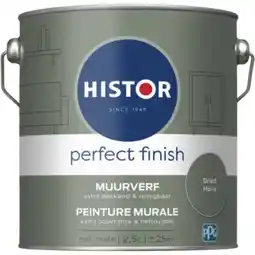 Bol.com Histor Perfect Finish Muurverf Mat - Perfecte Dekking - Geurarm - 2.5L - Dried Holly - Groen aanbieding