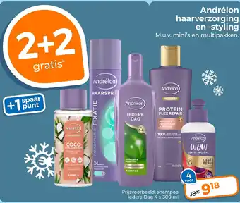 Trekpleister Andrélon haarverzorging en styling aanbieding