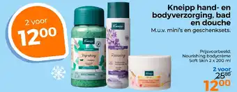 Trekpleister Kneipp hand en bodyverzorging, bad en douche aanbieding