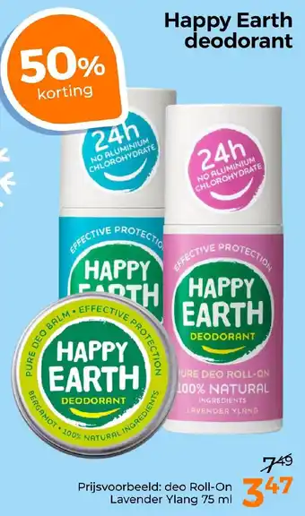 Trekpleister Happy Earth deodorant aanbieding