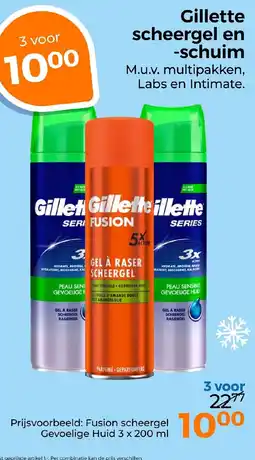 Trekpleister Gillette scheergel en schuim aanbieding