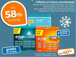 Trekpleister Gillette en Venus voordeelpak aanbieding