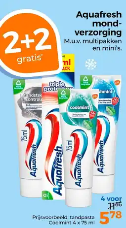 Trekpleister Aquafresh mond verzorging aanbieding