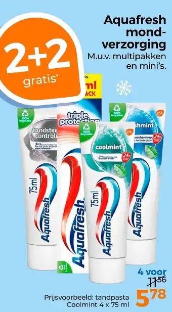 Trekpleister Aquafresh mond verzorging aanbieding