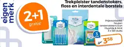 Trekpleister Trekpleister tandenstokers, floss en interdentale borstels aanbieding