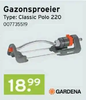 Heuts Gardena gazonsproeier classic polo 220 aanbieding