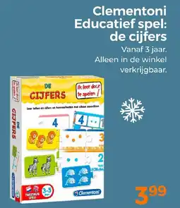 Trekpleister Clementoni Educatief spel: de cijfers aanbieding