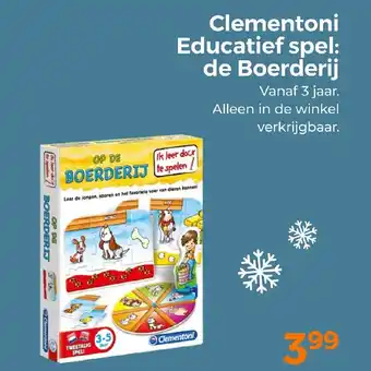 Trekpleister Clementoni Educatief spel: de Boerderij aanbieding