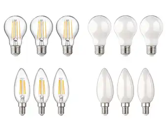 Lidl LIVARNO home LED-filamentlampen 3 stuks aanbieding