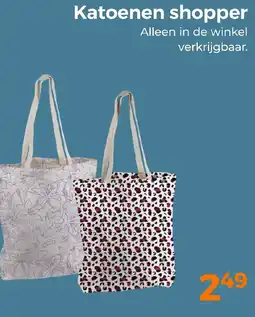 Trekpleister Katoenen shopper aanbieding