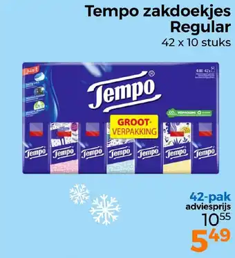 Trekpleister Tempo zakdoekjes Regular aanbieding